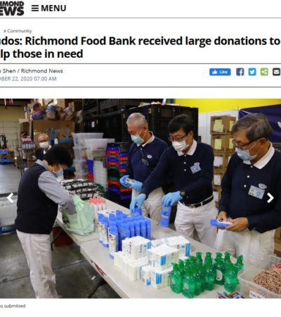 Kudos: Richmond Food Bank received large donations to help those in need – Nono Shen / Richmond News
